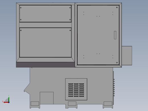 机床钣金设计后视缩略图