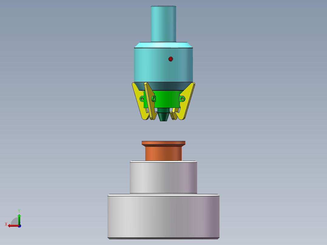 旋转压边机构后视图