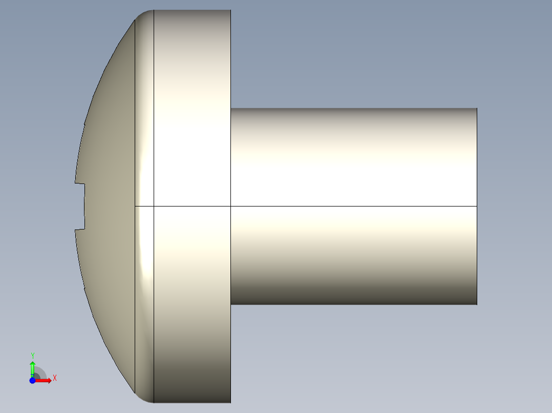 螺丝 M2 x 十字盘头-M2 x 2.5 Screw head.STEP前视图