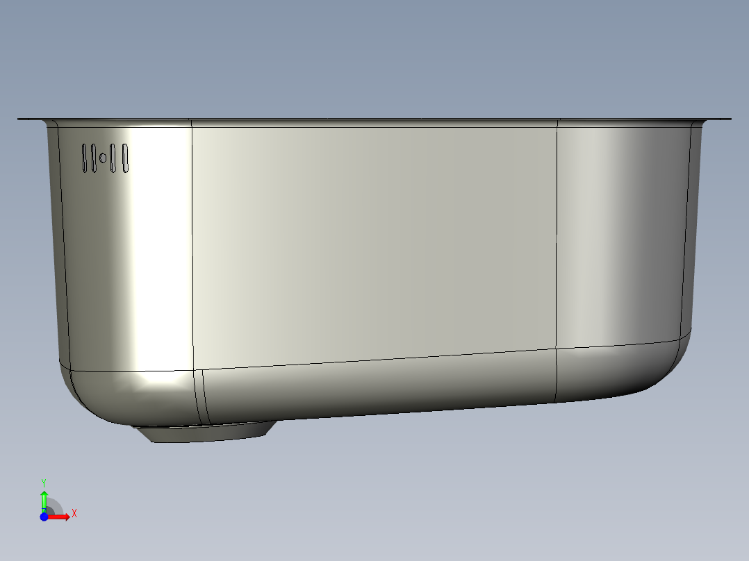 水槽、不锈钢水槽(94)前视图