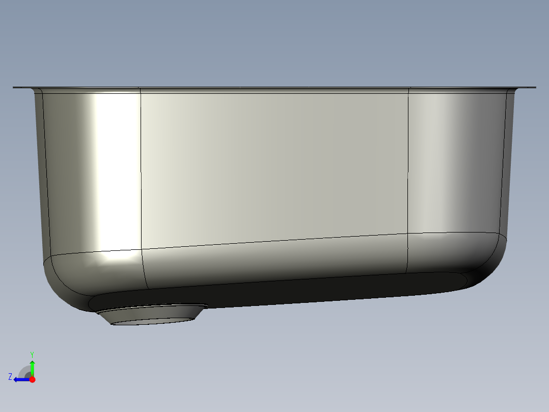 水槽、不锈钢水槽(94)右视图