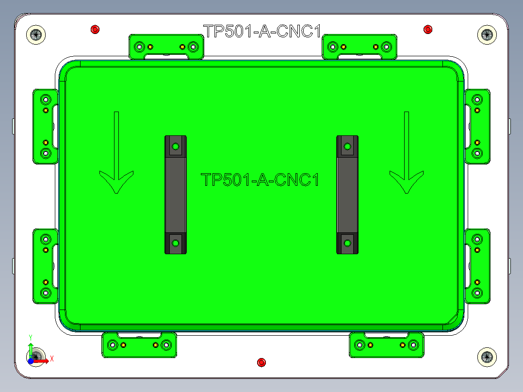TP501-A-笔记本CNC工装夹具三维模型CNC1-0713前视图