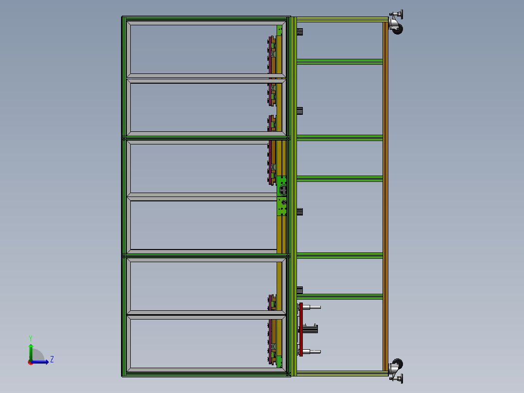 插头组装流水线sw18可编辑左视图
