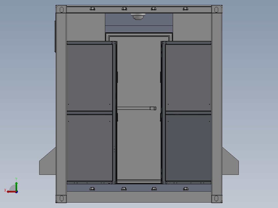 40尺储能集装箱sw16可编辑后视图