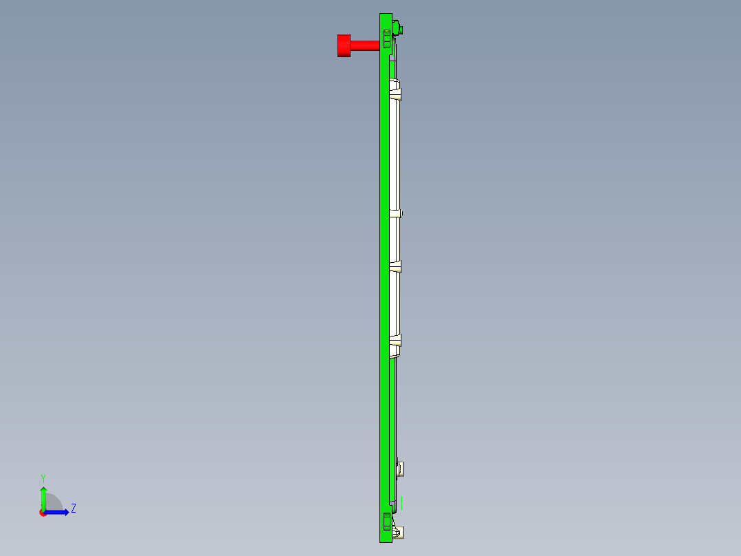 冲压件平板外壳铣包胶结构UG编程程序模型左视图