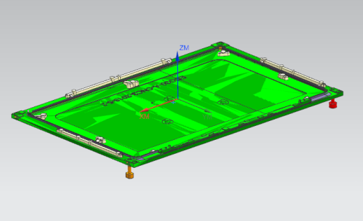 冲压件平板外壳铣包胶结构UG编程程序模型缩略图