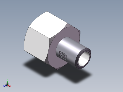 90度焊接接头、2WD-12X1.5正等轴测缩略图