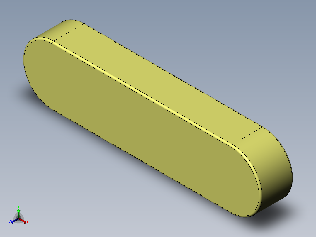 普通平键A型45×25×180正等轴测图