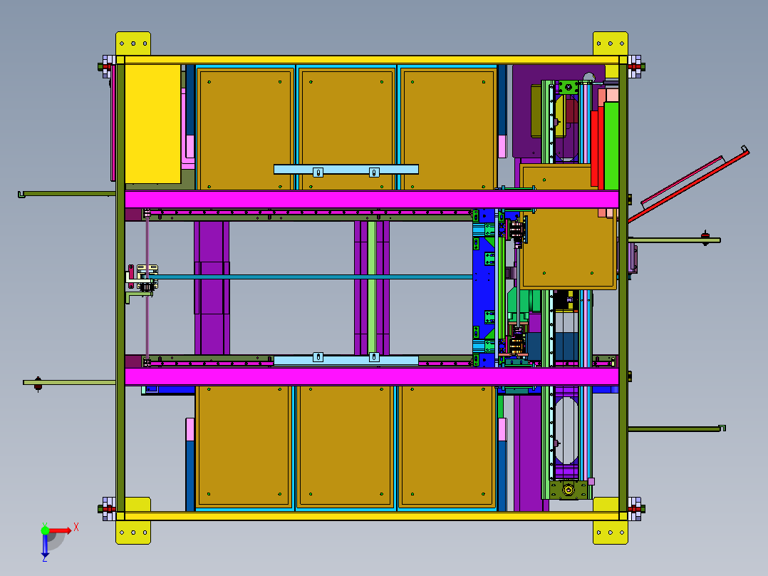 柜式自动化立体仓库俯视图