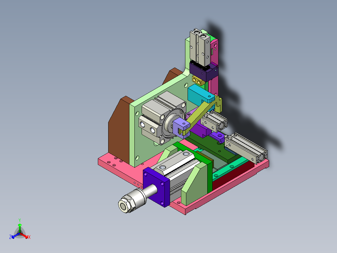 带横移送夹切插机构