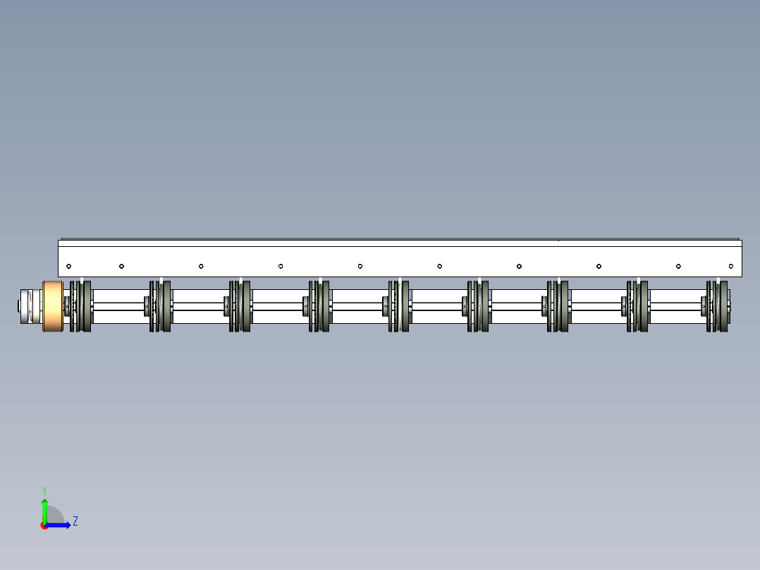 B2004267-伸缩遮阳帘雨棚左视图