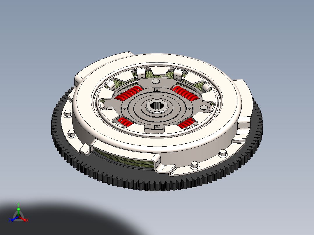 离合器(32)正等轴测图