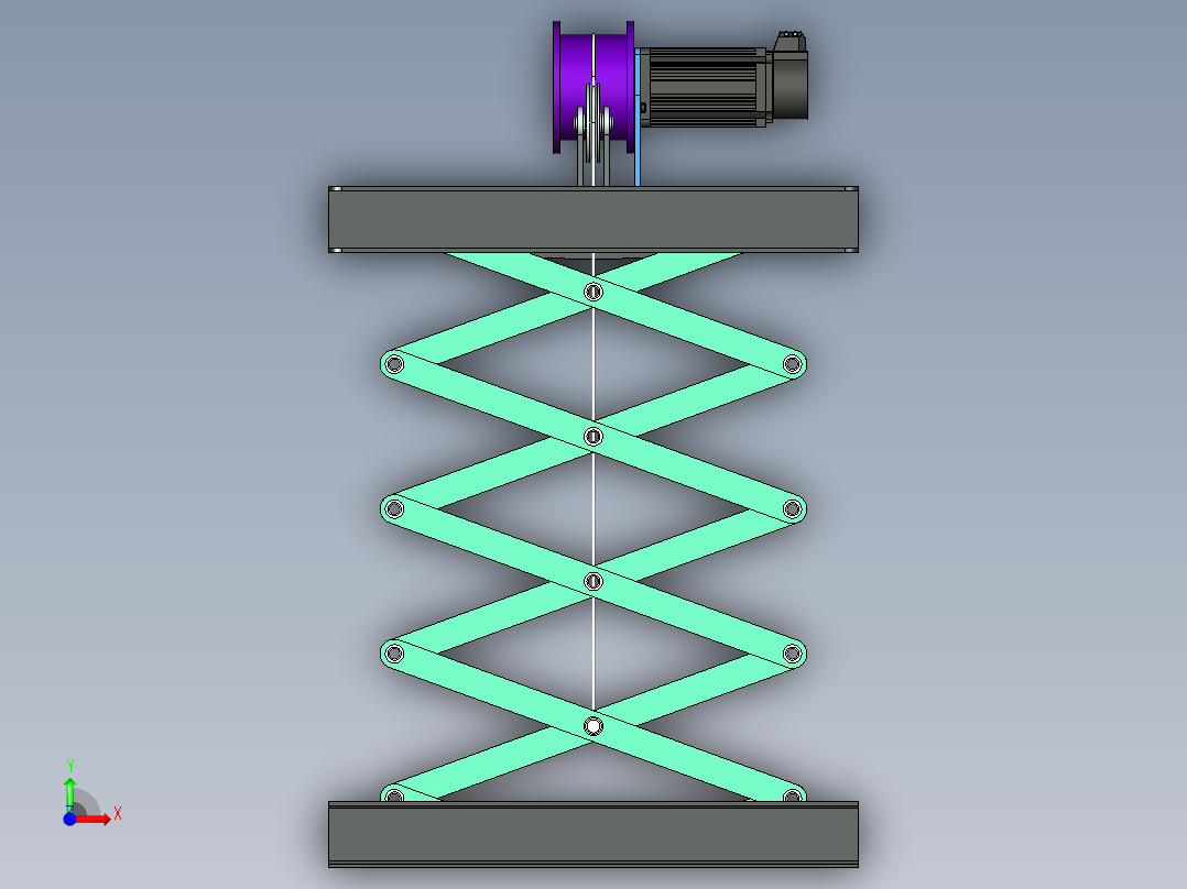 电动晾衣架前视图