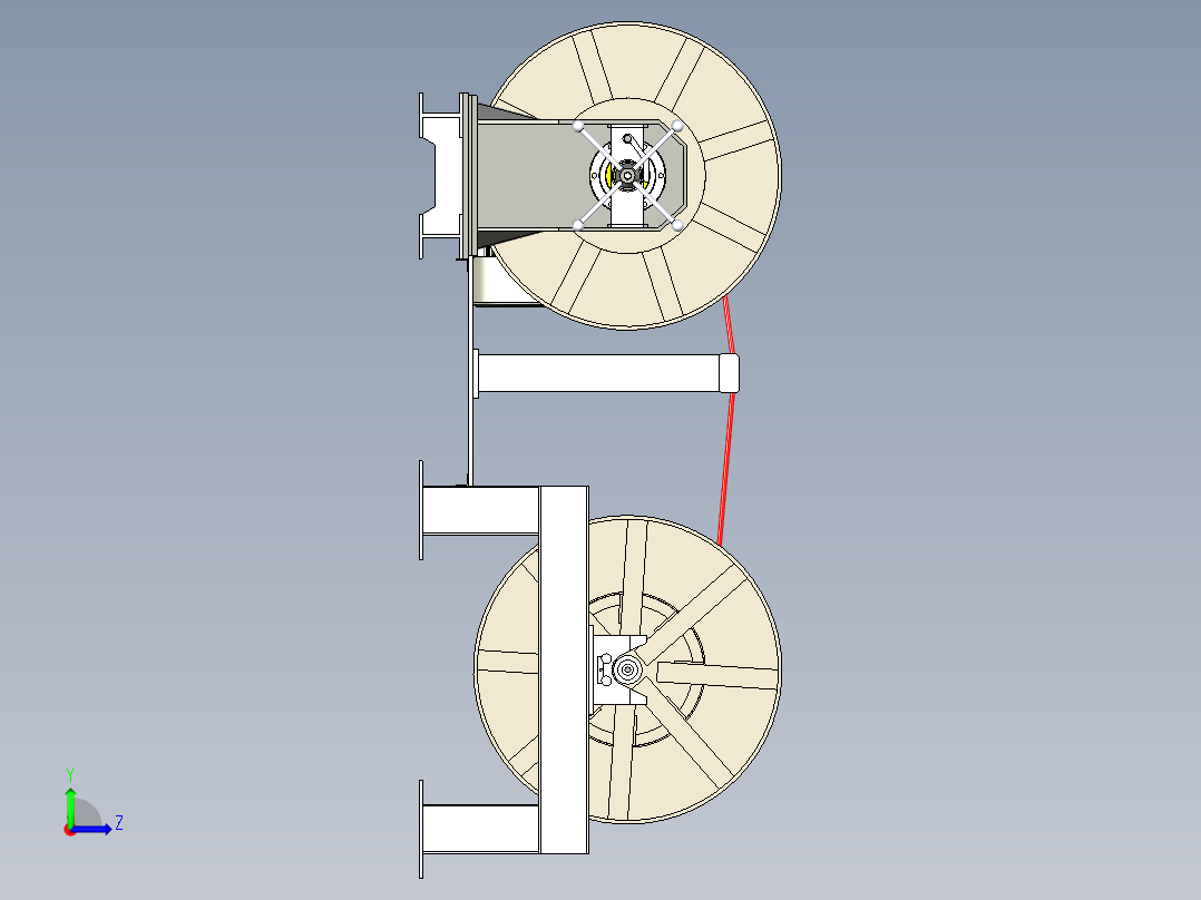 B2004380-线绕机卷筒线轴左视图