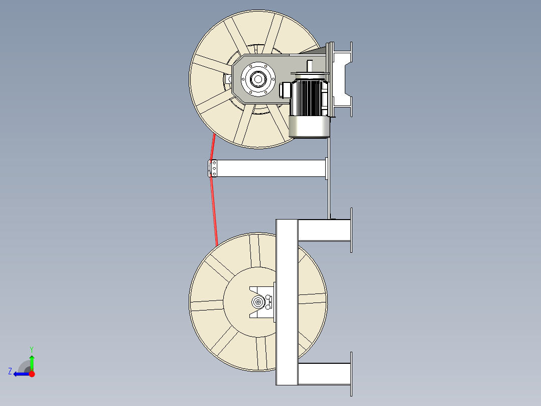 B2004380-线绕机卷筒线轴右视图