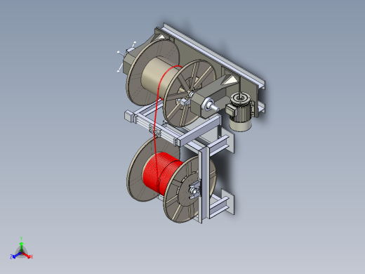 B2004380-线绕机卷筒线轴正等轴测缩略图