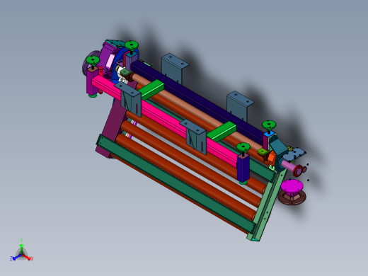 滚筒线产品导正翻转运输装置
