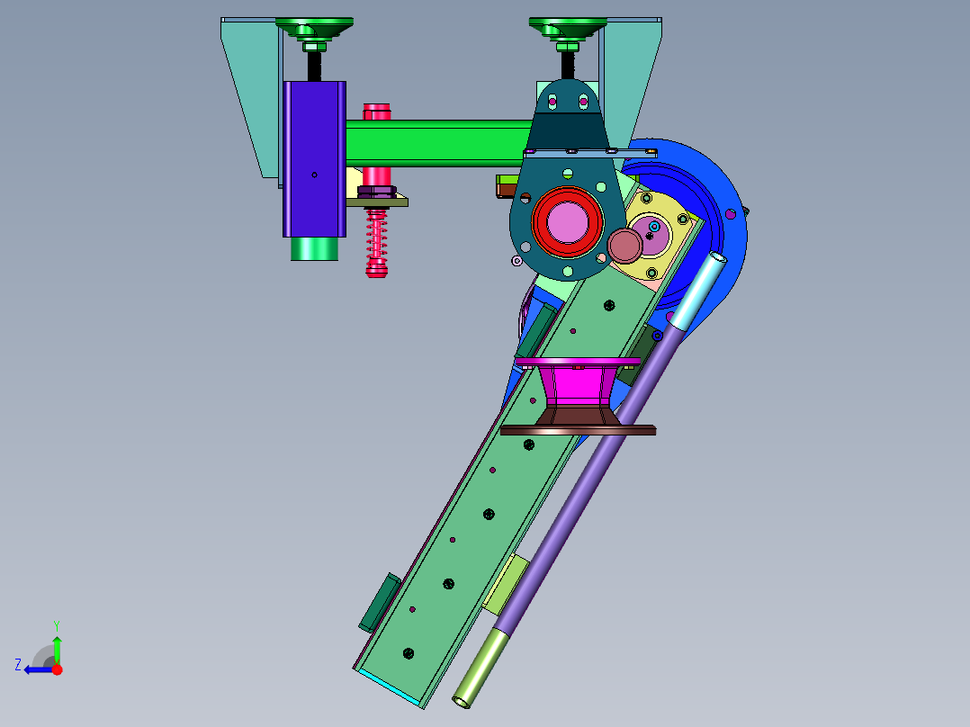 滚筒线产品导正翻转运输装置右视图