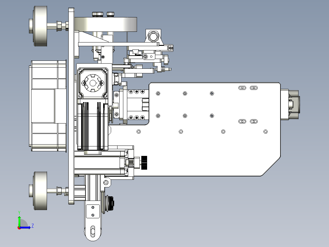 自动压装机左视图