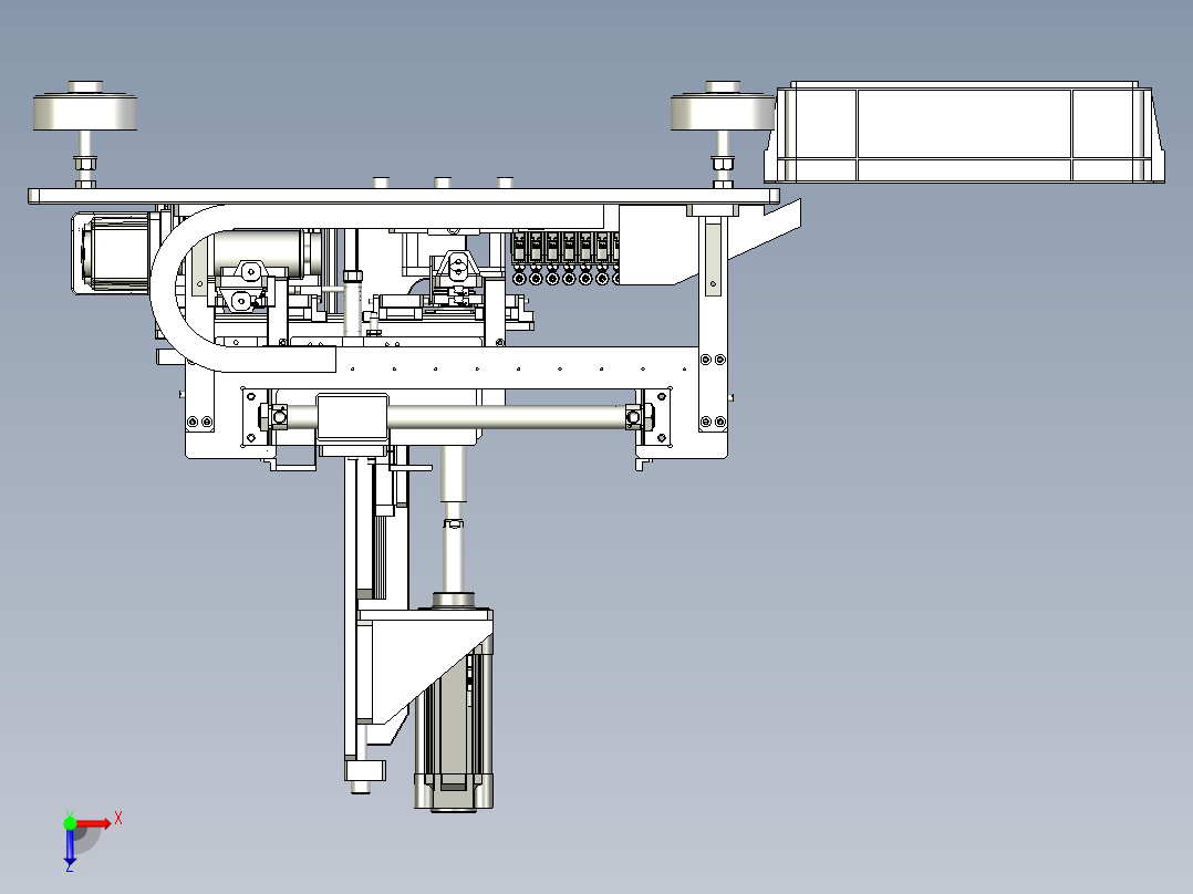 自动压装机俯视图