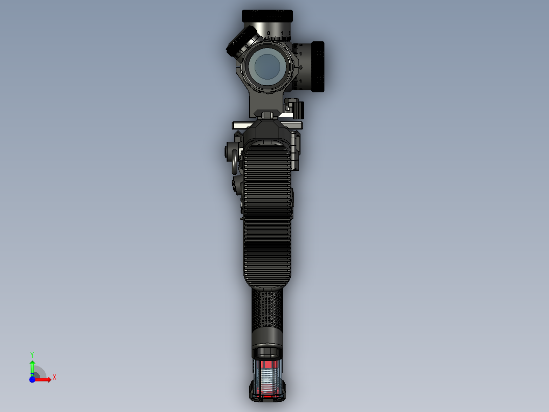 手枪左轮冲锋枪老式狙击步枪设计3D图纸perun-s-beowulf STP前视图