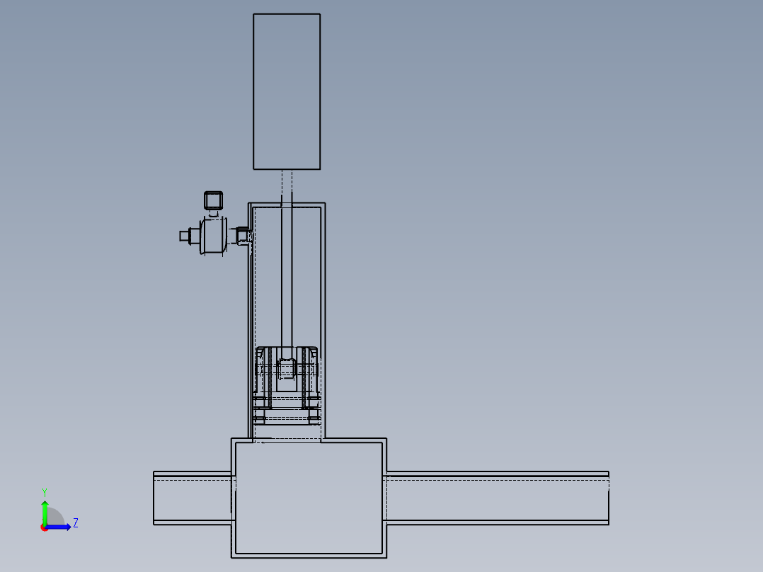 防磨损活塞组件左视图