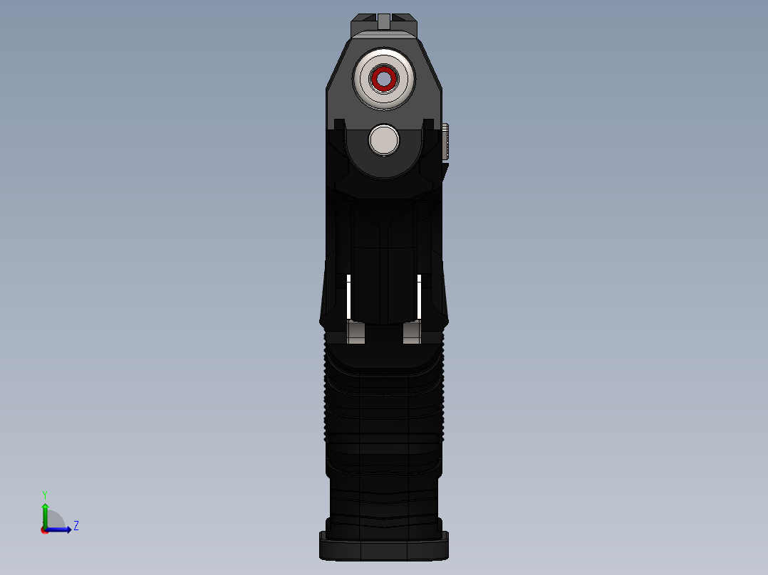 手枪左轮冲锋枪老式狙击步枪设计3D图纸walther-p99-airsoft-gun sw stp stl左视图