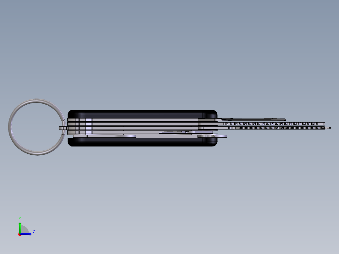 多功能工具刀左视图