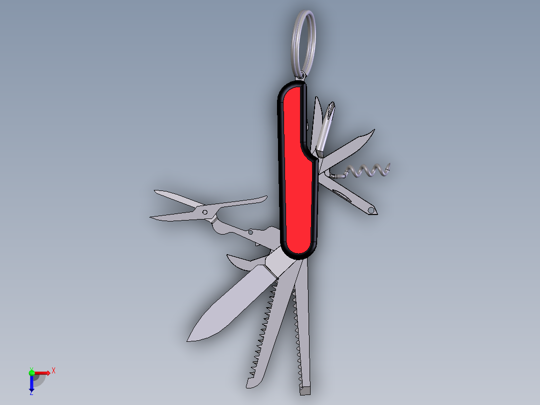 多功能工具刀俯视图