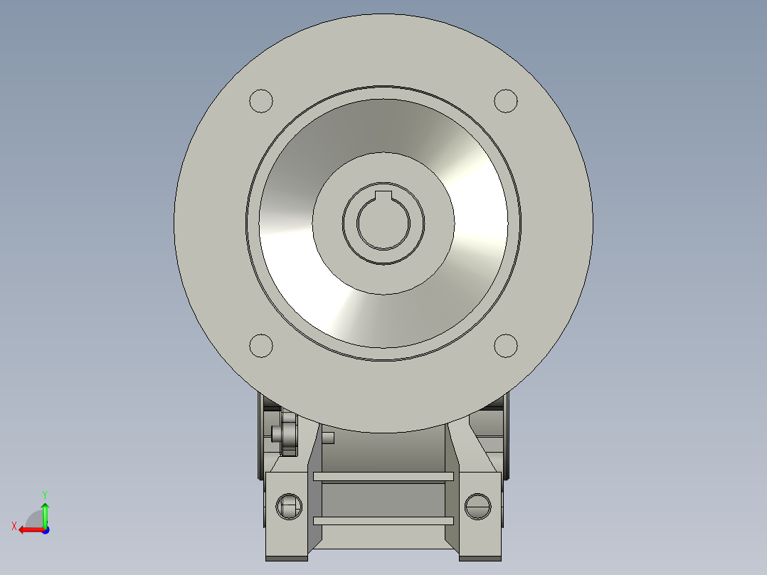 XMRV040-090型蜗轮蜗杆减速机XMRV07530FA190B5B3YS-11-4P_XMRV后视图