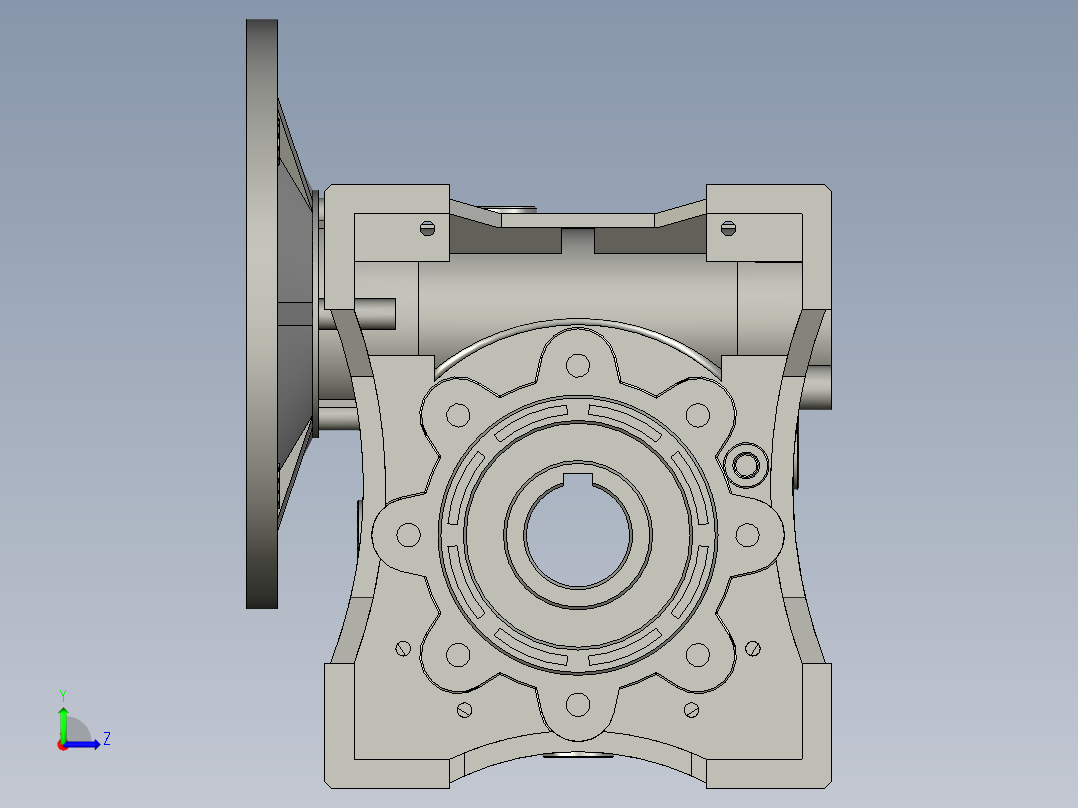 XMRV040-090型蜗轮蜗杆减速机XMRV07530FA190B5B3YS-11-4P_XMRV左视图