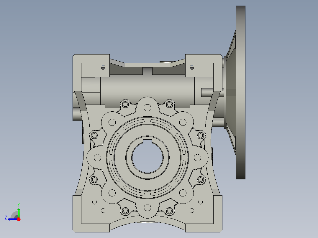 XMRV040-090型蜗轮蜗杆减速机XMRV07530FA190B5B3YS-11-4P_XMRV右视图
