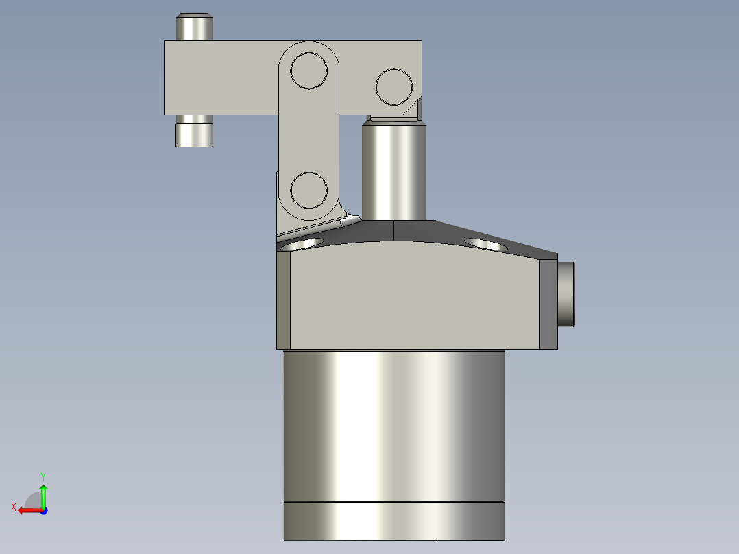 YLN05-N单动连杆夹紧器后视图