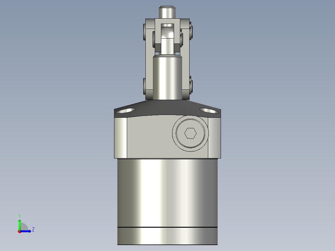 YLN05-N单动连杆夹紧器左视图