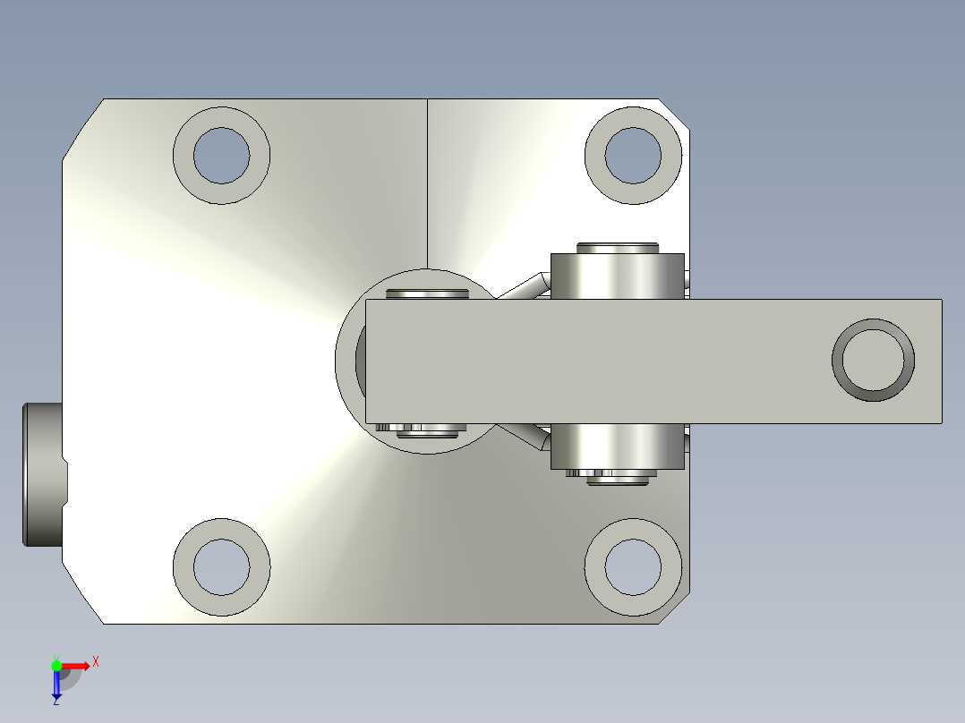 YLN05-N单动连杆夹紧器俯视图