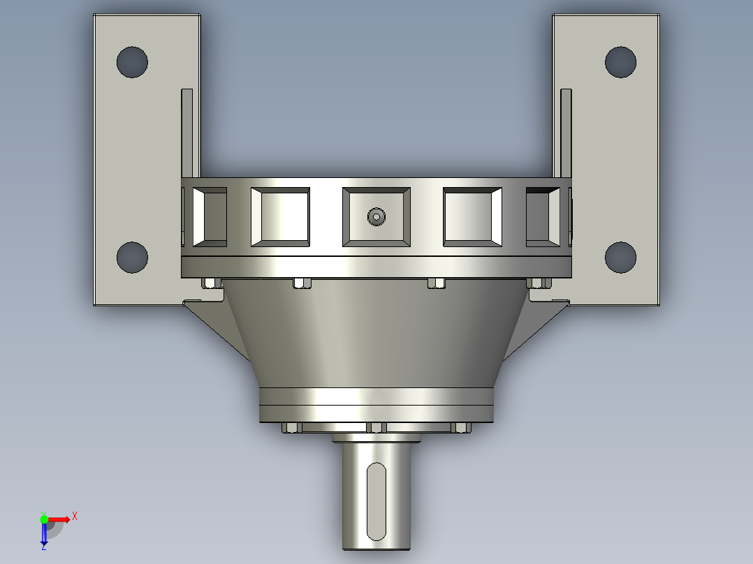 XW(D)型卧式单级外形摆线针轮减速机(天津标准)XWD11-3-135_减速机2俯视图