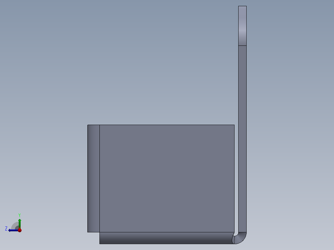 壁挂式电源板支架右视图