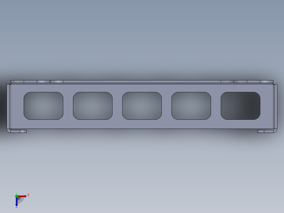壁挂式电源板支架俯视图