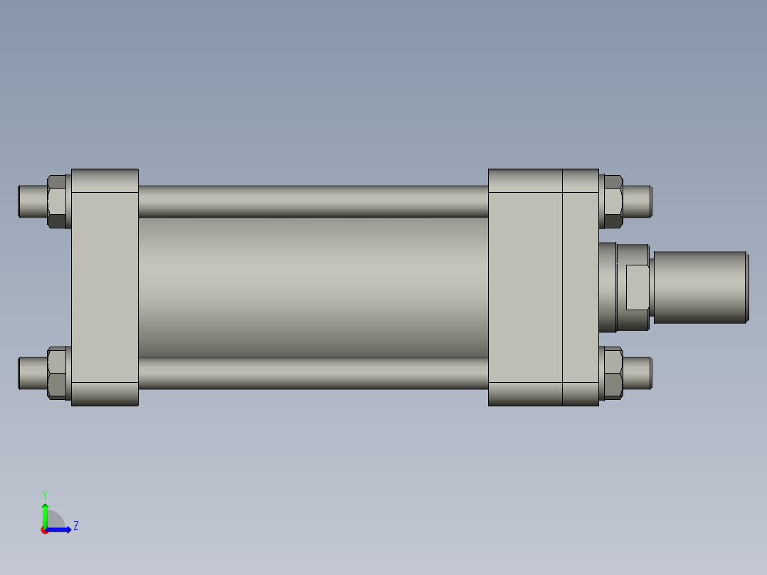 HOB标准型中高压油缸HOB-100110左视图