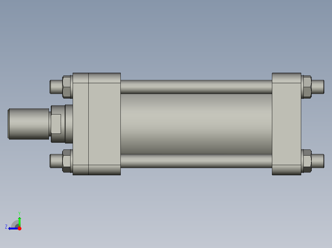 HOB标准型中高压油缸HOB-100110右视图