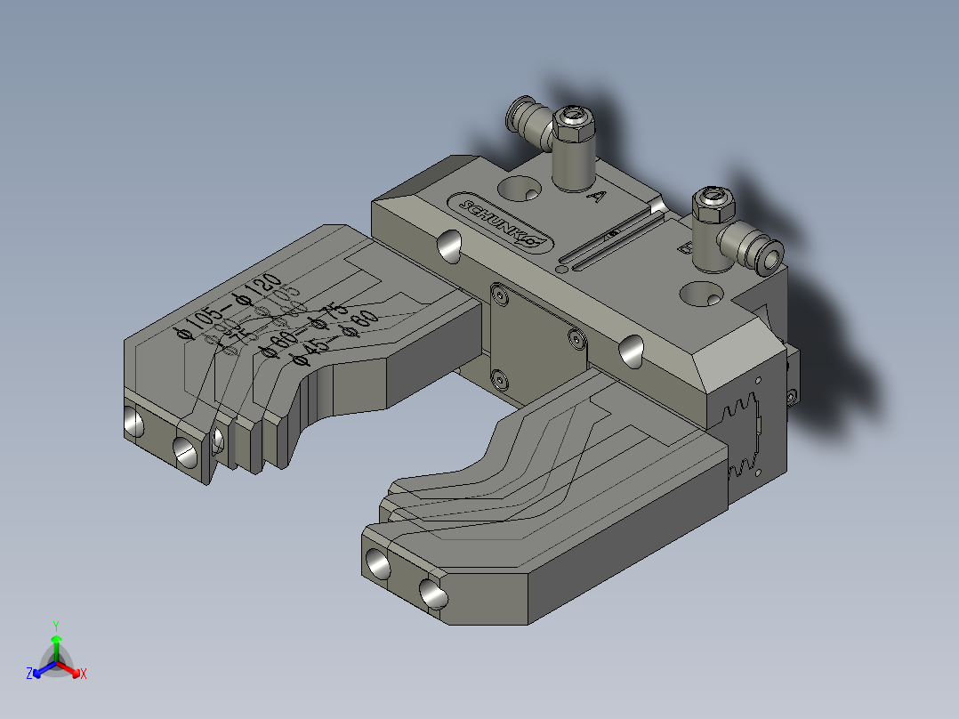 SCHUNK-0371103PGN-plus125-1000(3)正等轴测图
