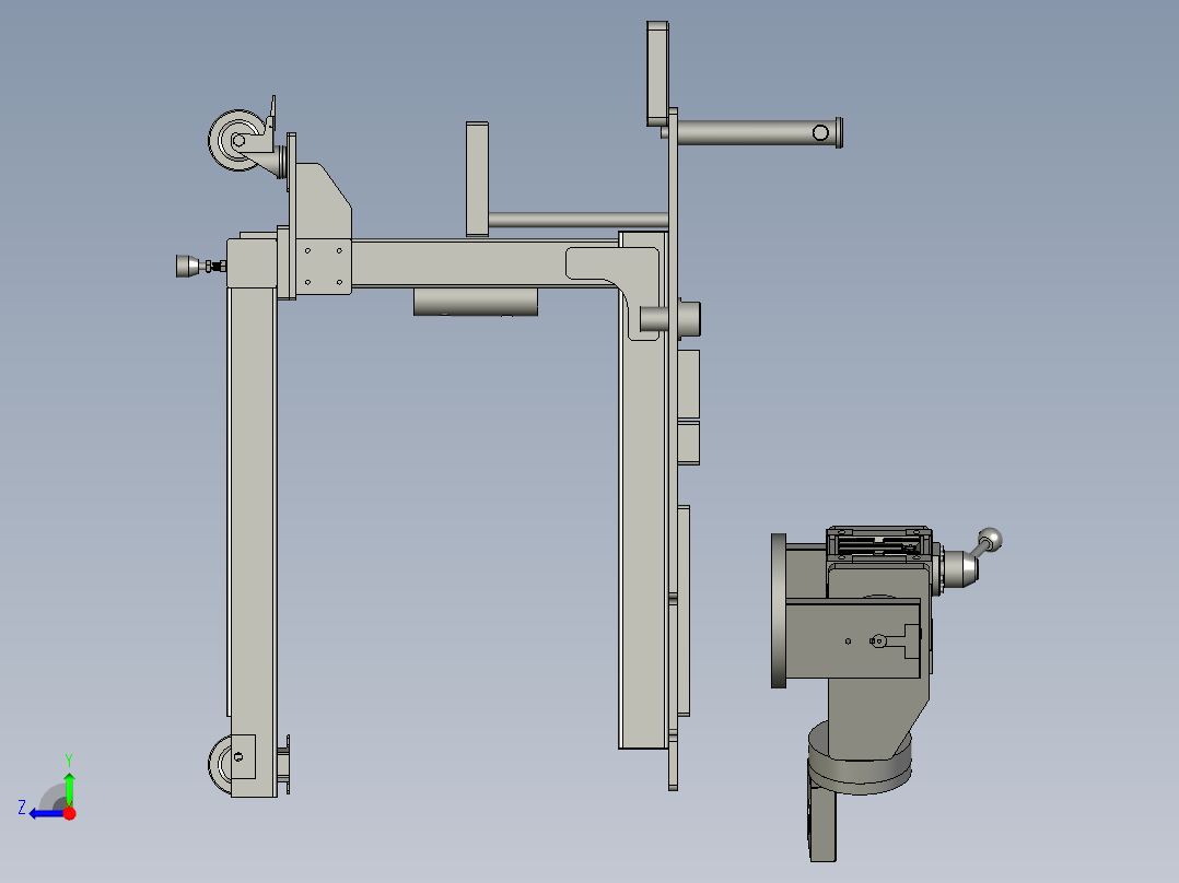 扭力测力仪的动态校准平台右视图