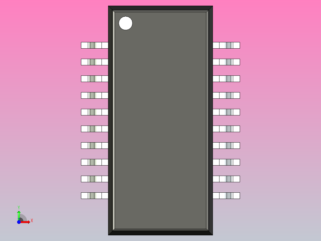 SOP 封装（小外形封装）SOP63P600X175-20N前视图