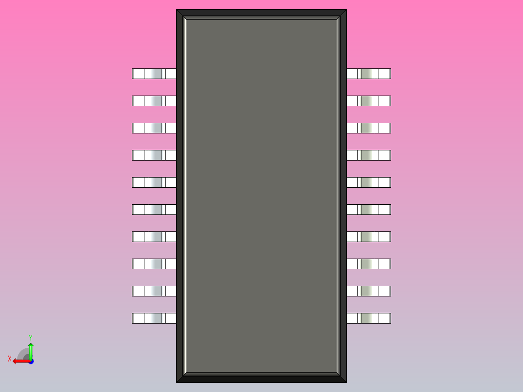 SOP 封装（小外形封装）SOP63P600X175-20N后视图