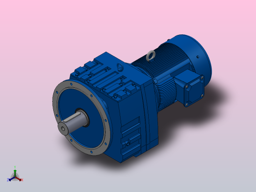RF167法兰轴伸式安装斜齿轮减速机RF167-Y45-4P-225M-M1-0°-Φ550