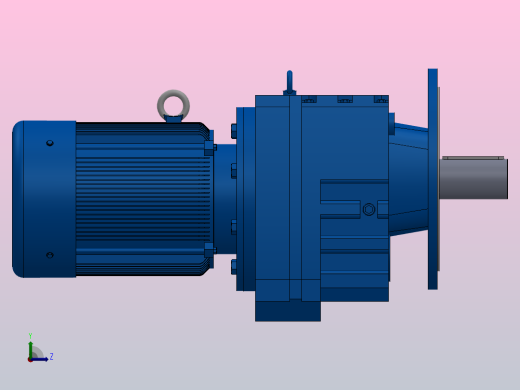 RF167法兰轴伸式安装斜齿轮减速机RF167-Y45-4P-225M-M1-0°-Φ550左视缩略图
