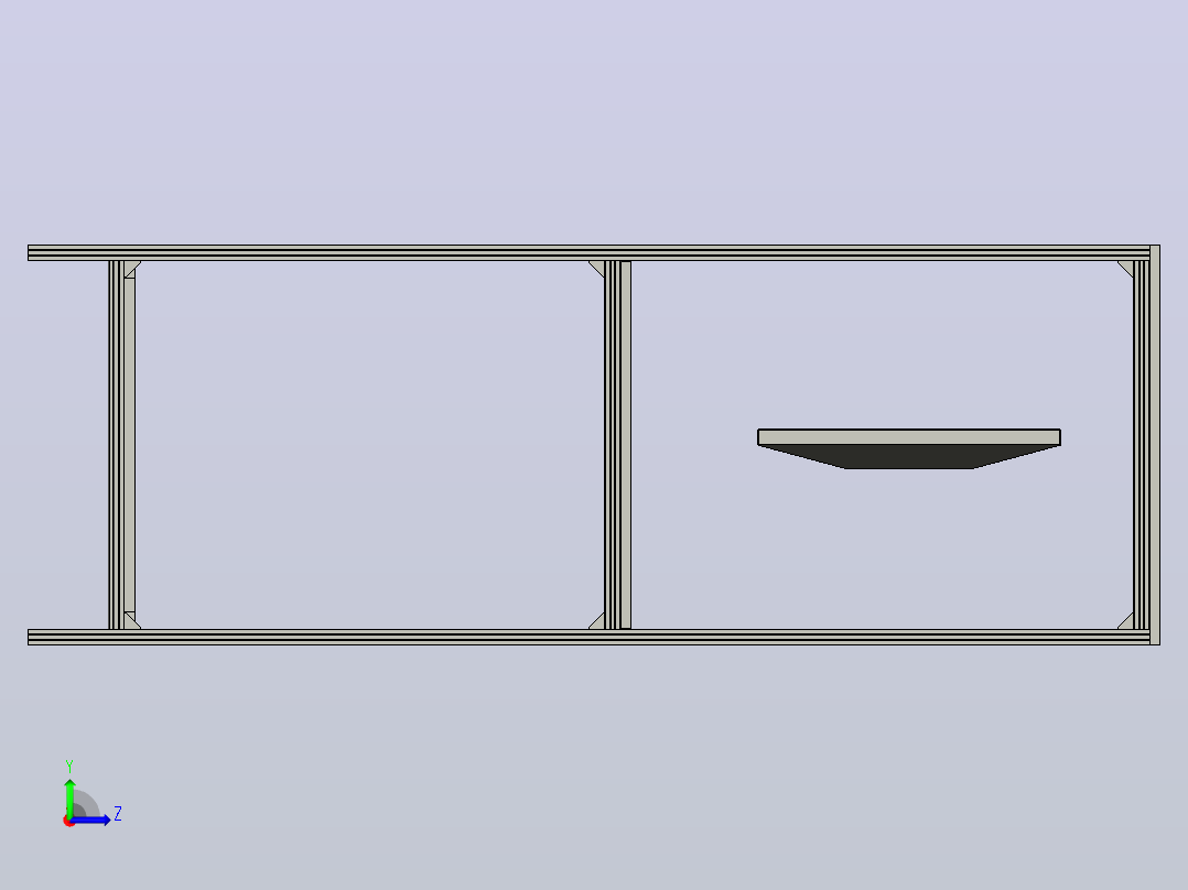 20x20铝型材计算机桌_18左视图