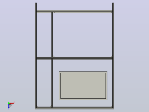 20x20铝型材计算机桌_18俯视缩略图