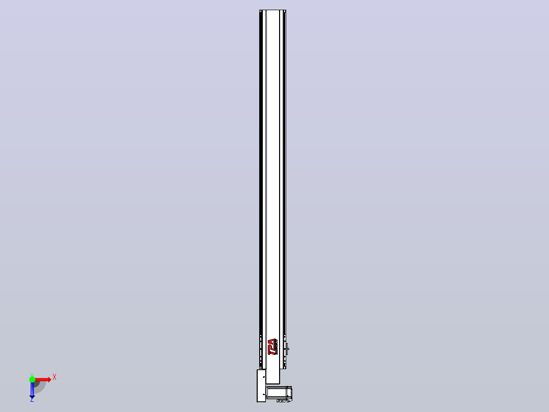 皮带直线轴半封闭可选导轨TPA-HNB-120D-110-L1400-ML-Y-P40-N3俯视图
