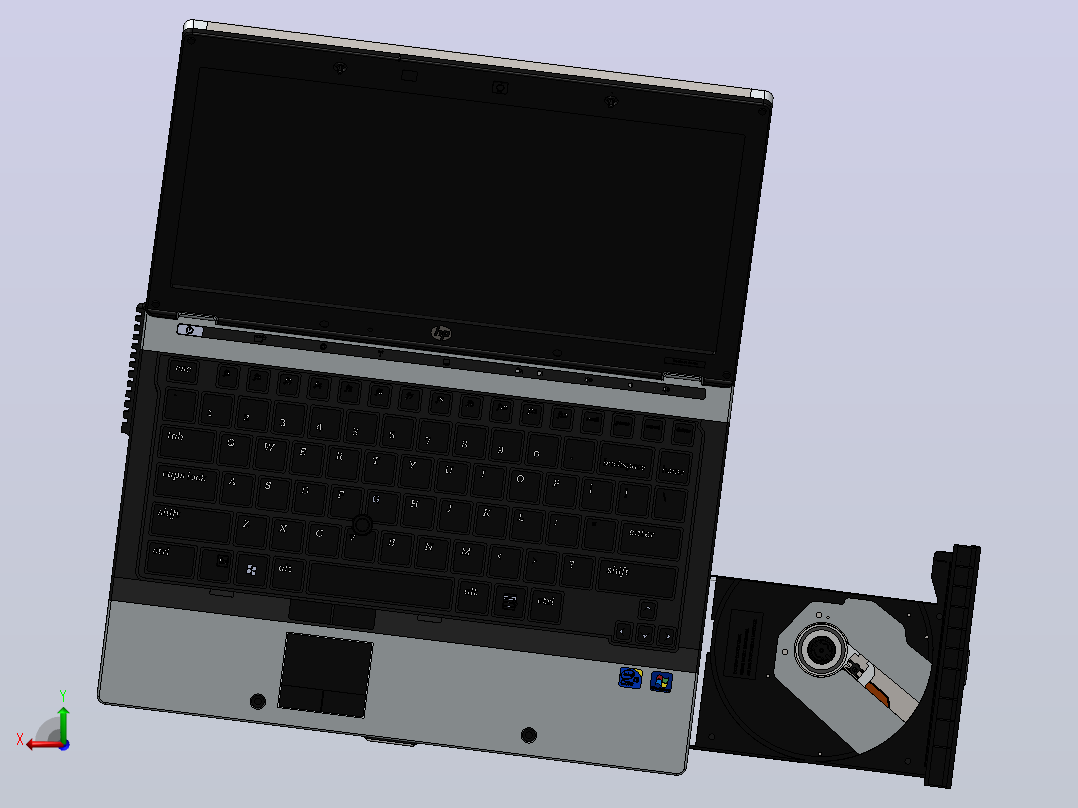惠普elitebook p 后视图
